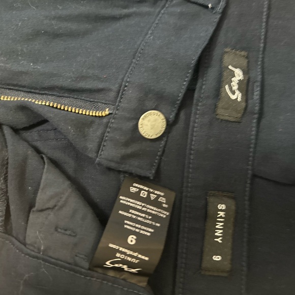 Blue Skinny Fit Pants with Tapered Leg - Picture 5 of 7